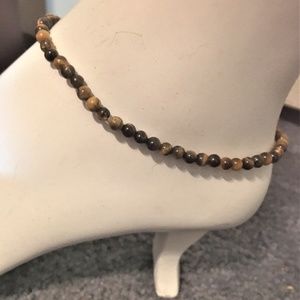 Tigers Eye Stretch Anklet #1339